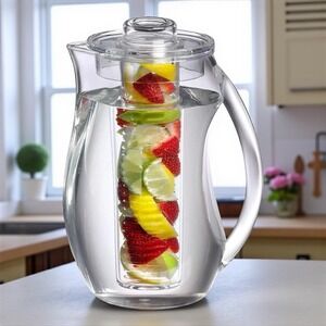 Fruit Infusion Pitcher‎ Crystal Clear 2.9qt Natural Flavor Drinks BPA Free New